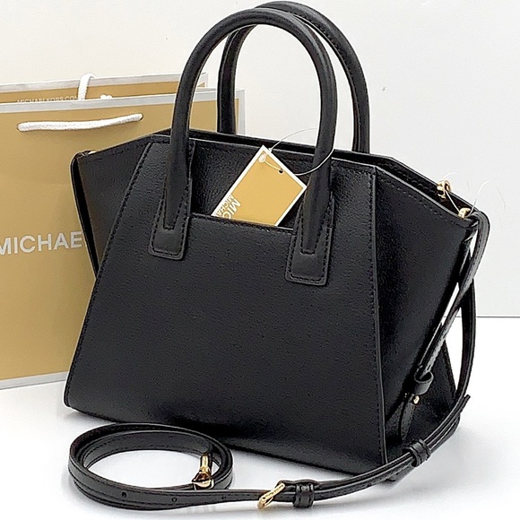 Michael Kors Avril Small Leather Top-Zip Satchel Black color - Picture 3 of 15